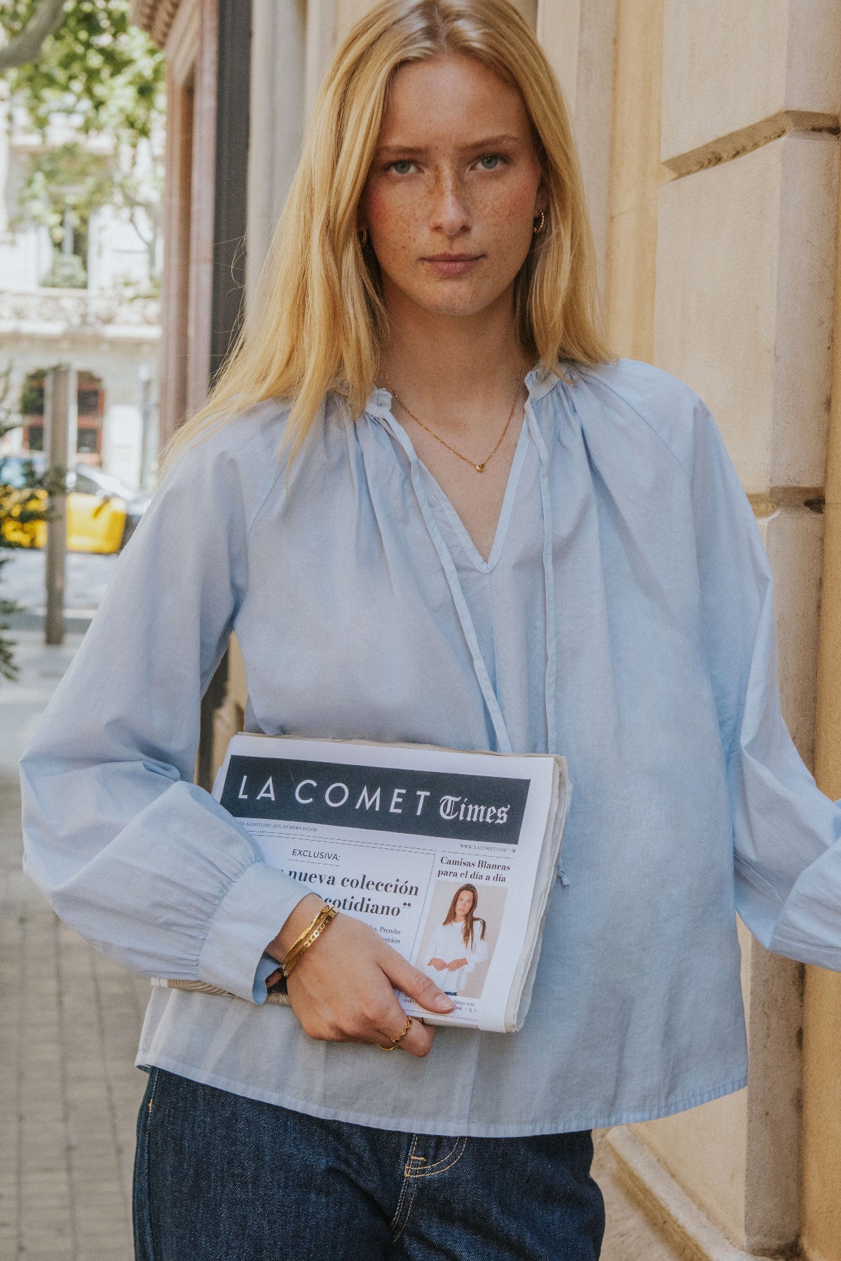 CAMISA CLEMENTINA // AZUL CIELO