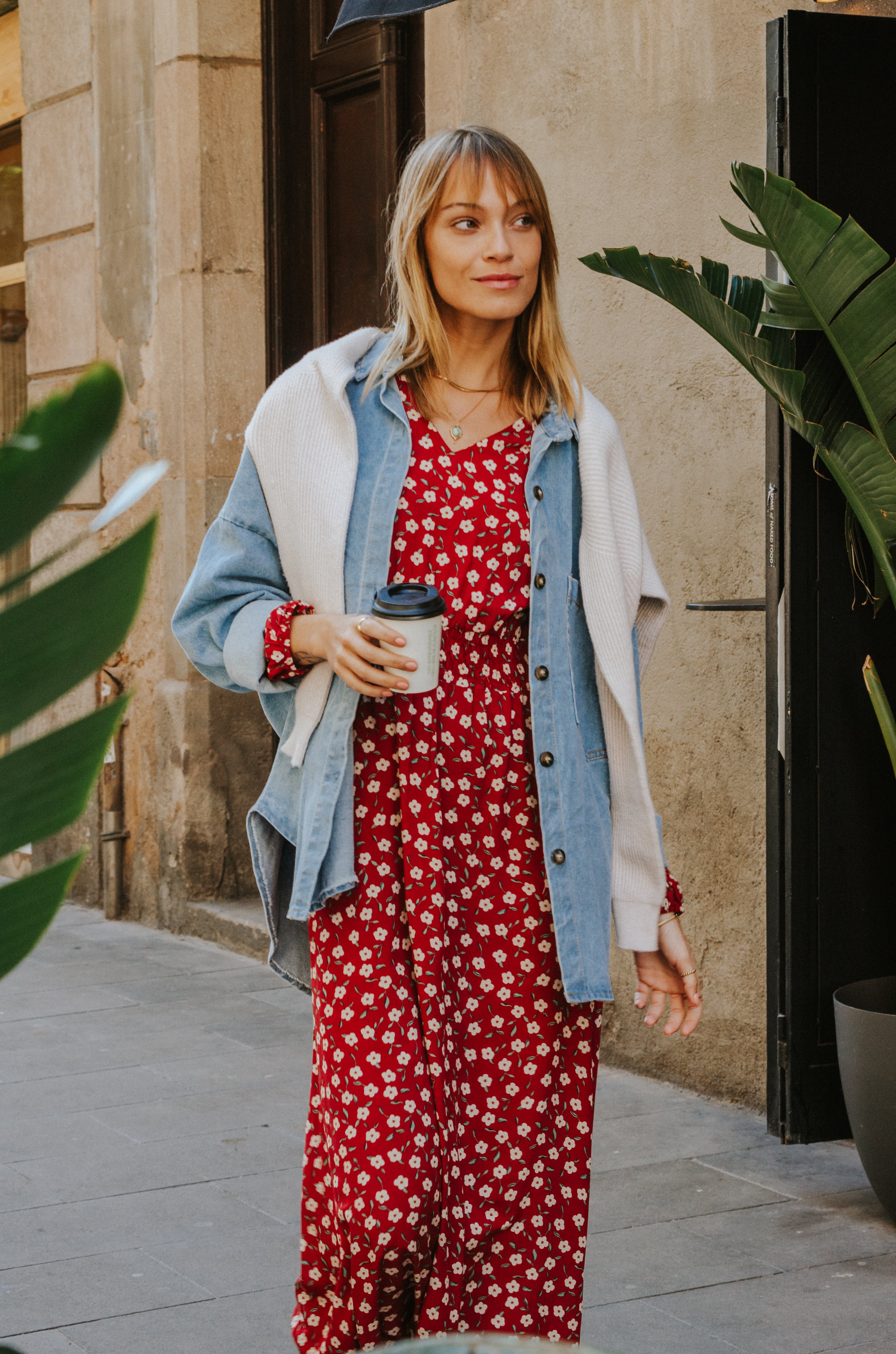 VESTIDO VICTORIA // FLORES ROJO