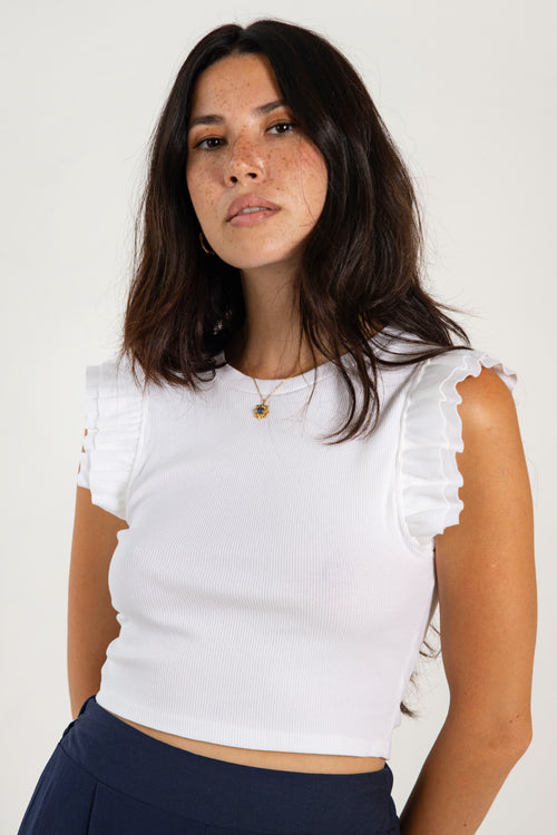 VALENTINA TOP // WHITE image 1