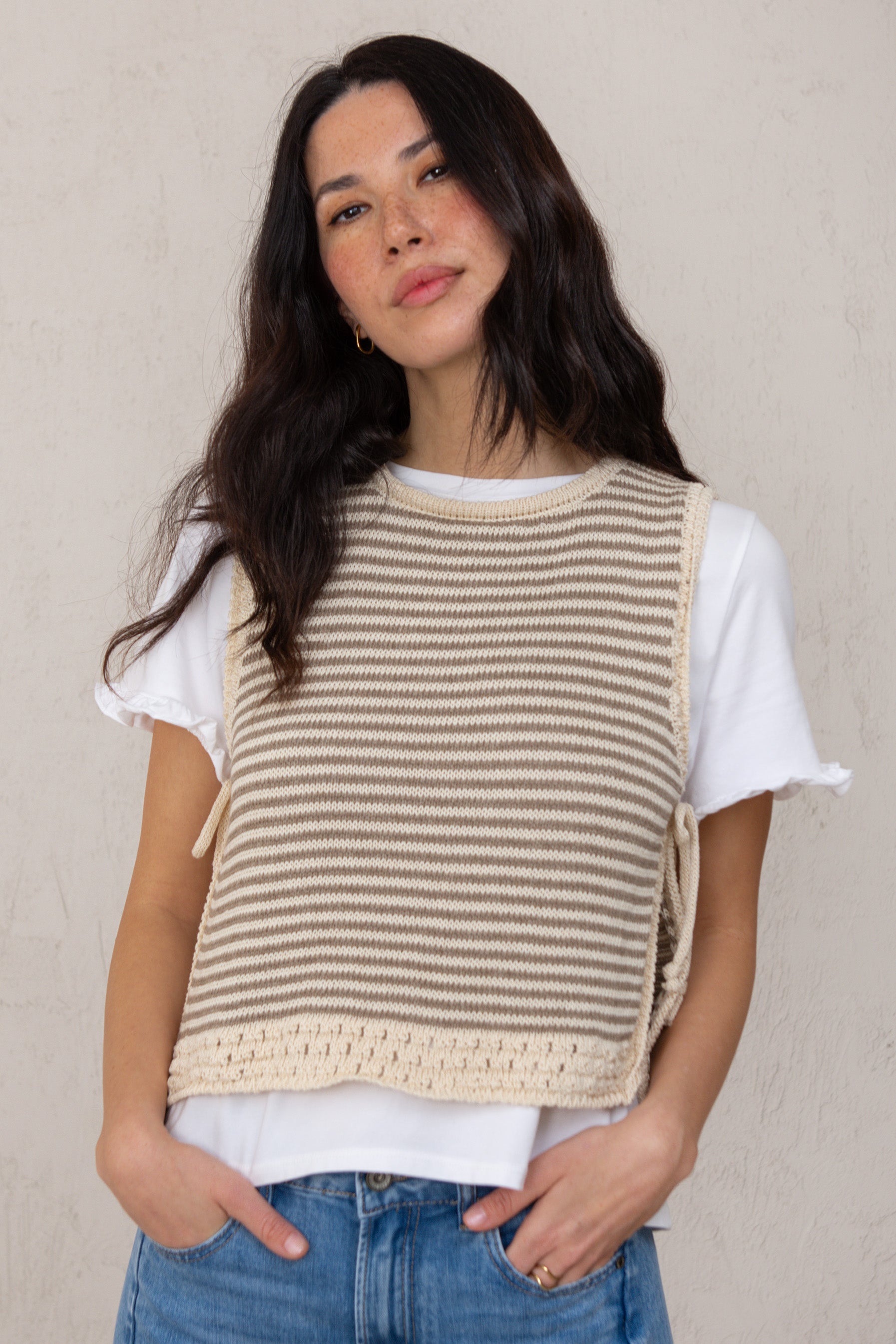 TOP VERA // RAYAS BEIGE
