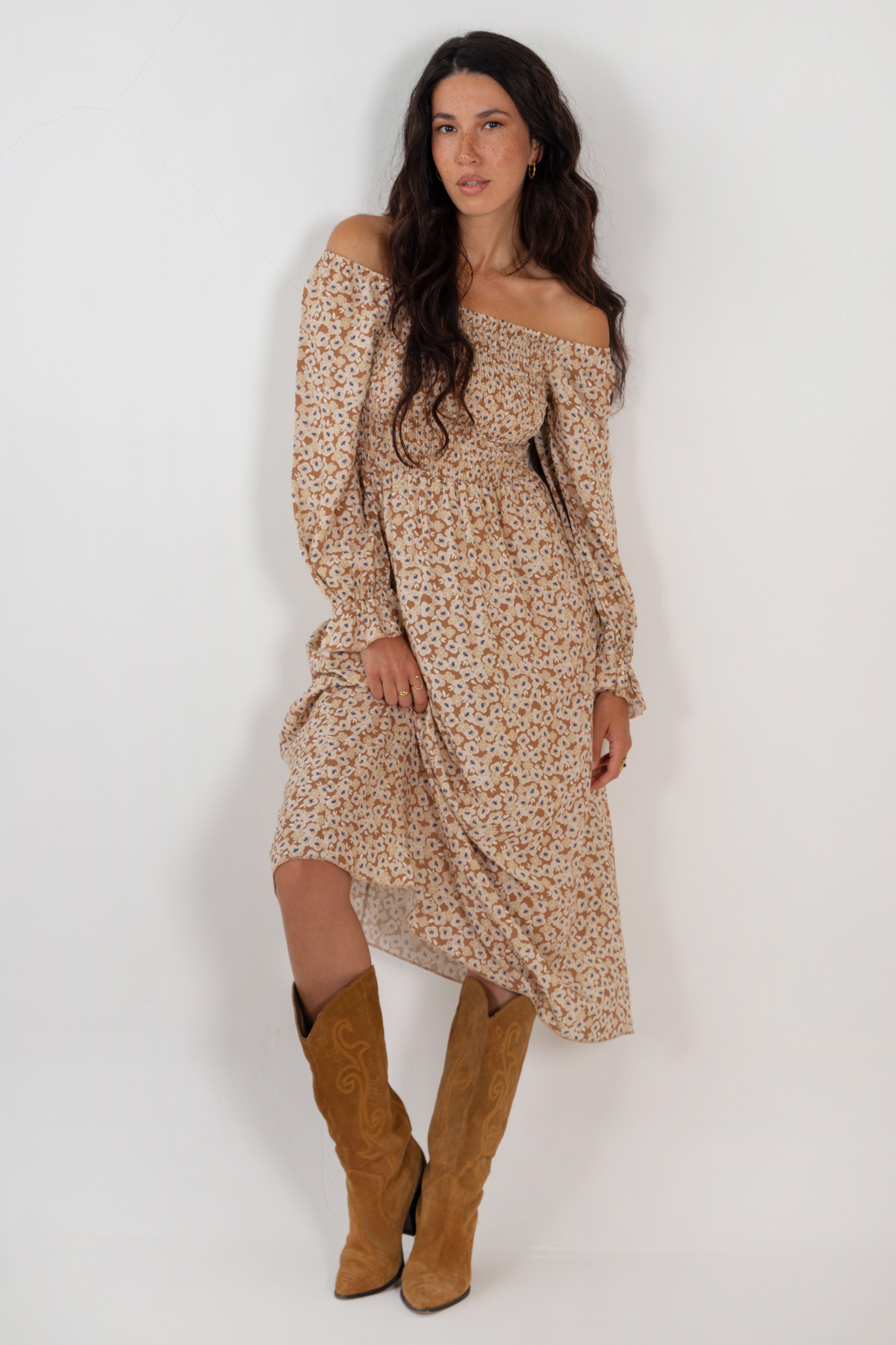 ALICE DRESS // OCHRE FLOWERS