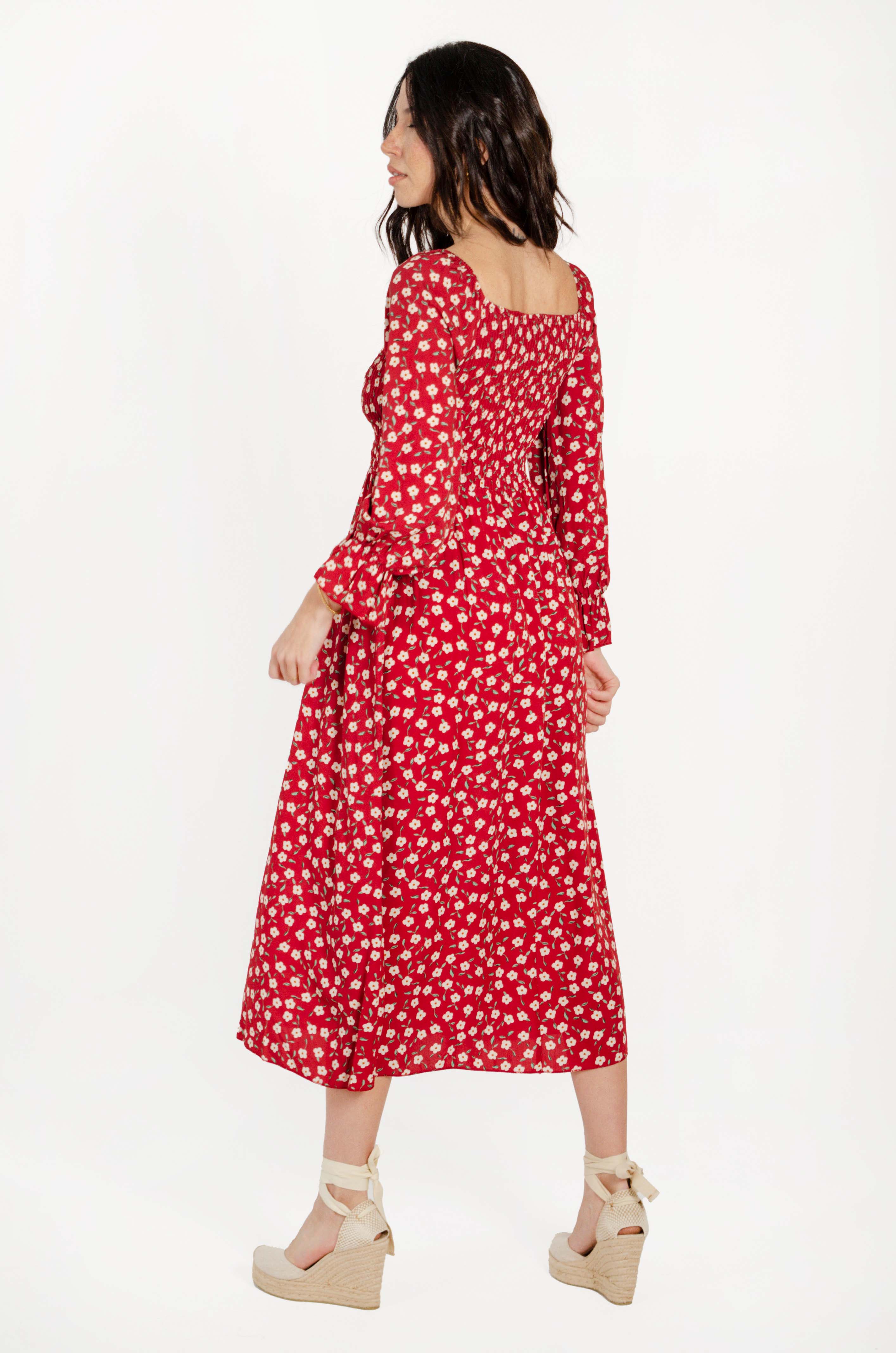 ALICIA DRESS // RED FLOWERS