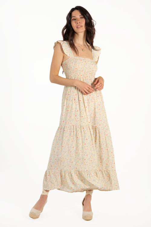 ARIADNA DRESS // Ecru FLOWERS image 1