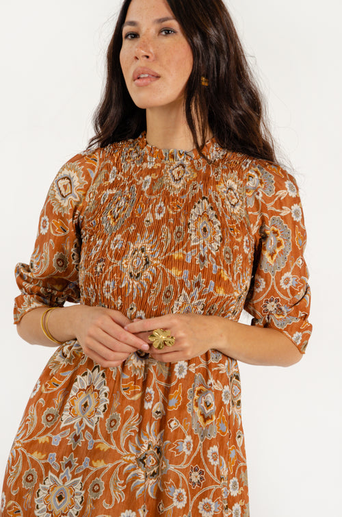 BERTA DRESS // BROWN image 1