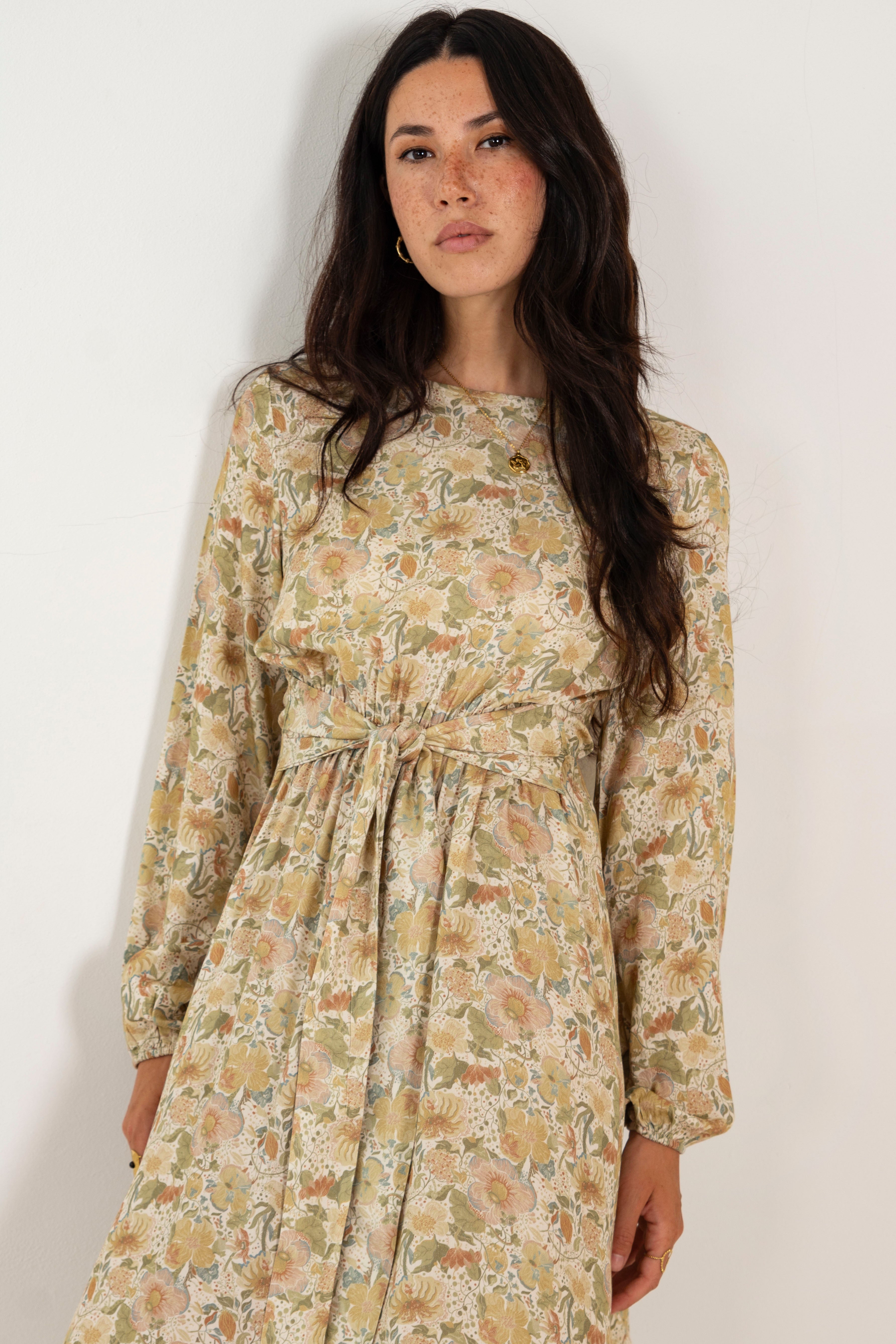 CATALINA DRESS // GREEN FLOWERS