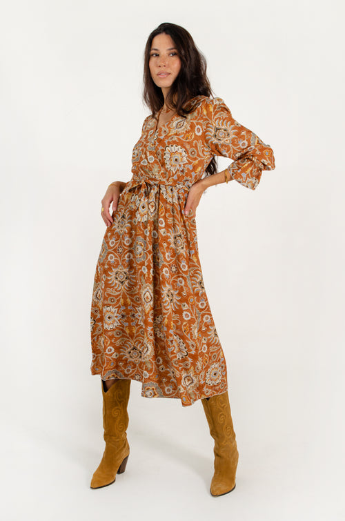 CLAUDIA DRESS // BROWN image 1