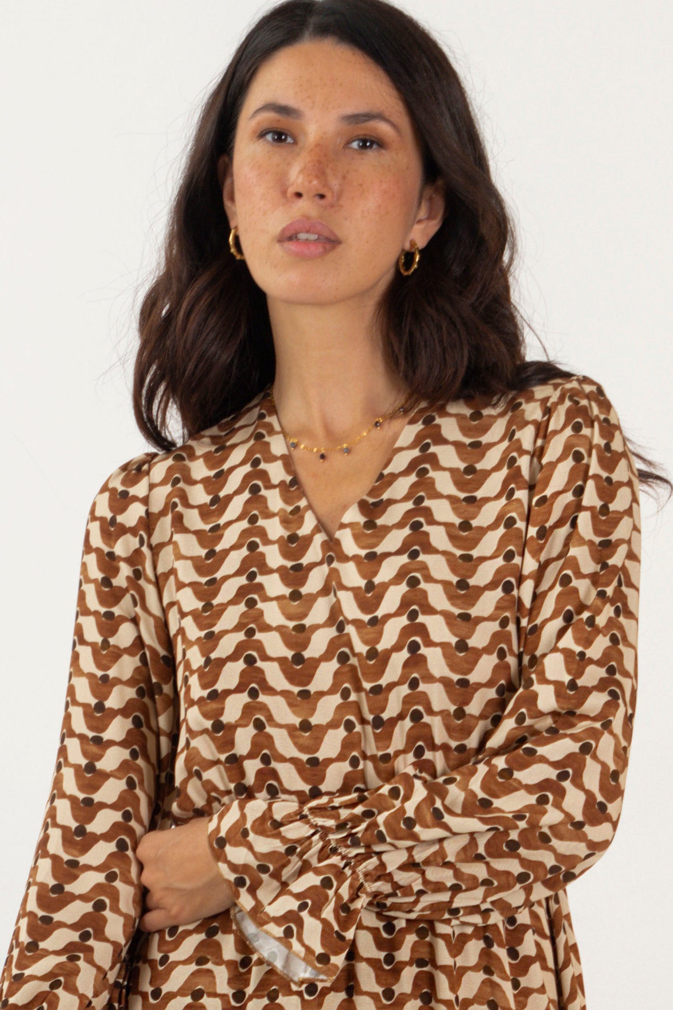 LAURA DRESS // BROWN ETHNIC