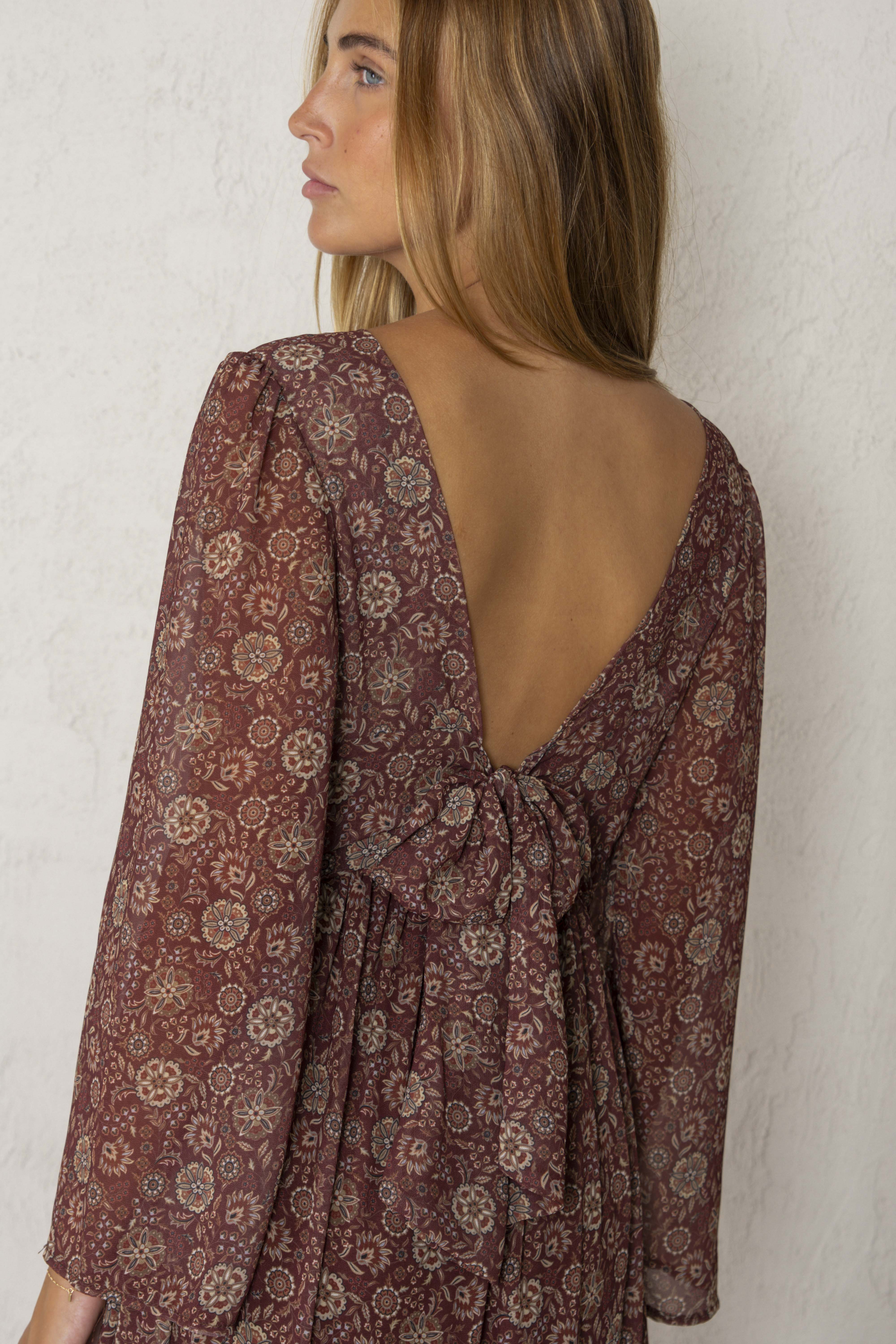 VESTIDO ALEJANDRA // GRANATE