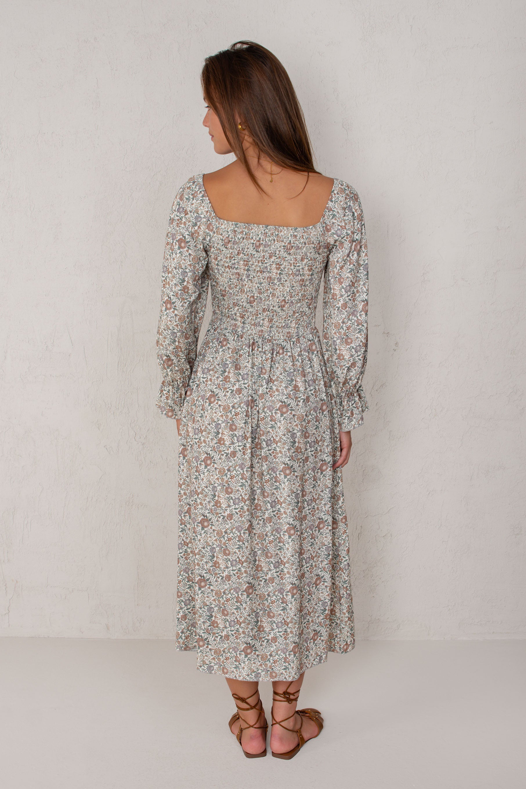 VESTIDO ALICIA //  FLORES CRUDO