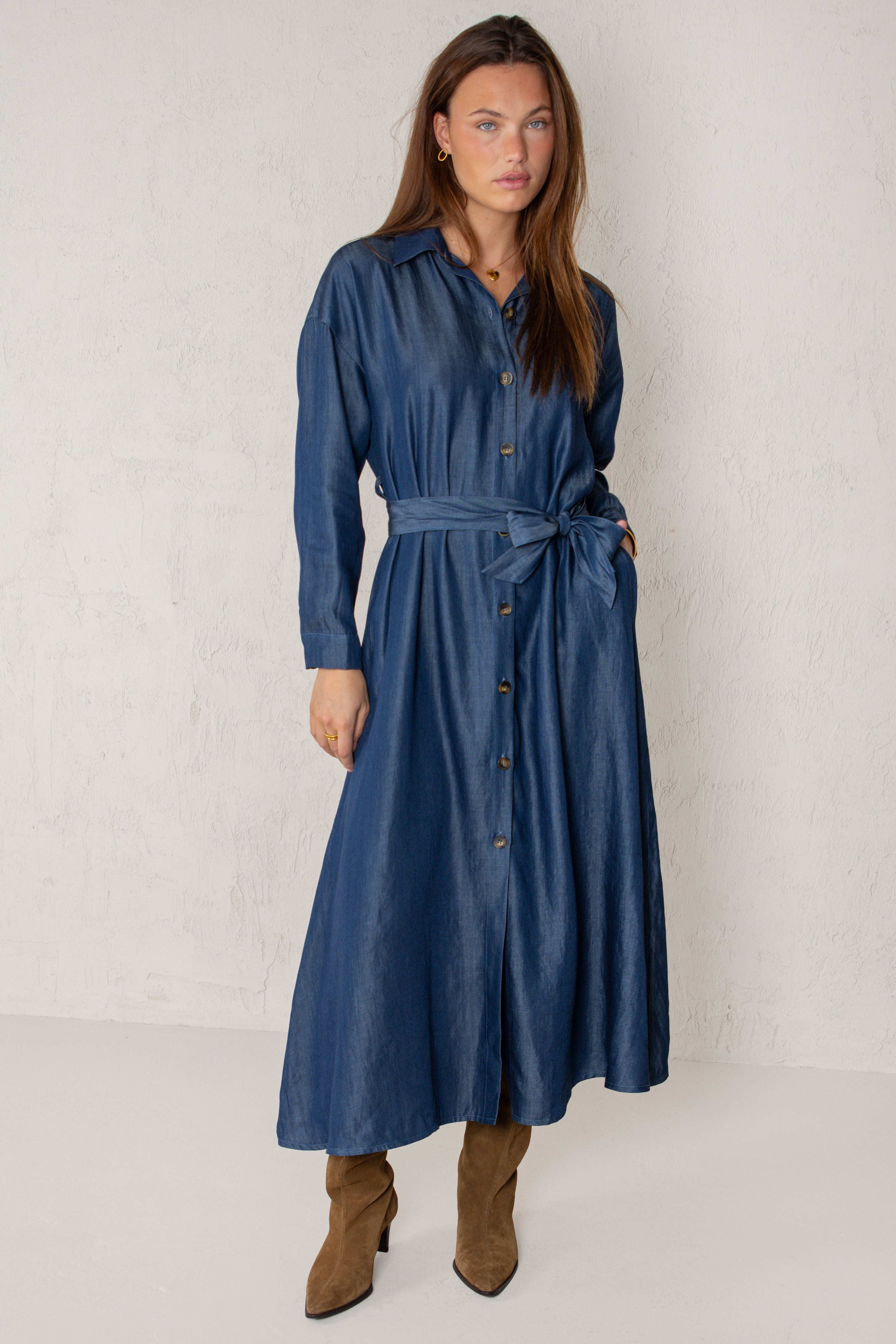 VESTIDO CAROLINA // DENIM OSCURO