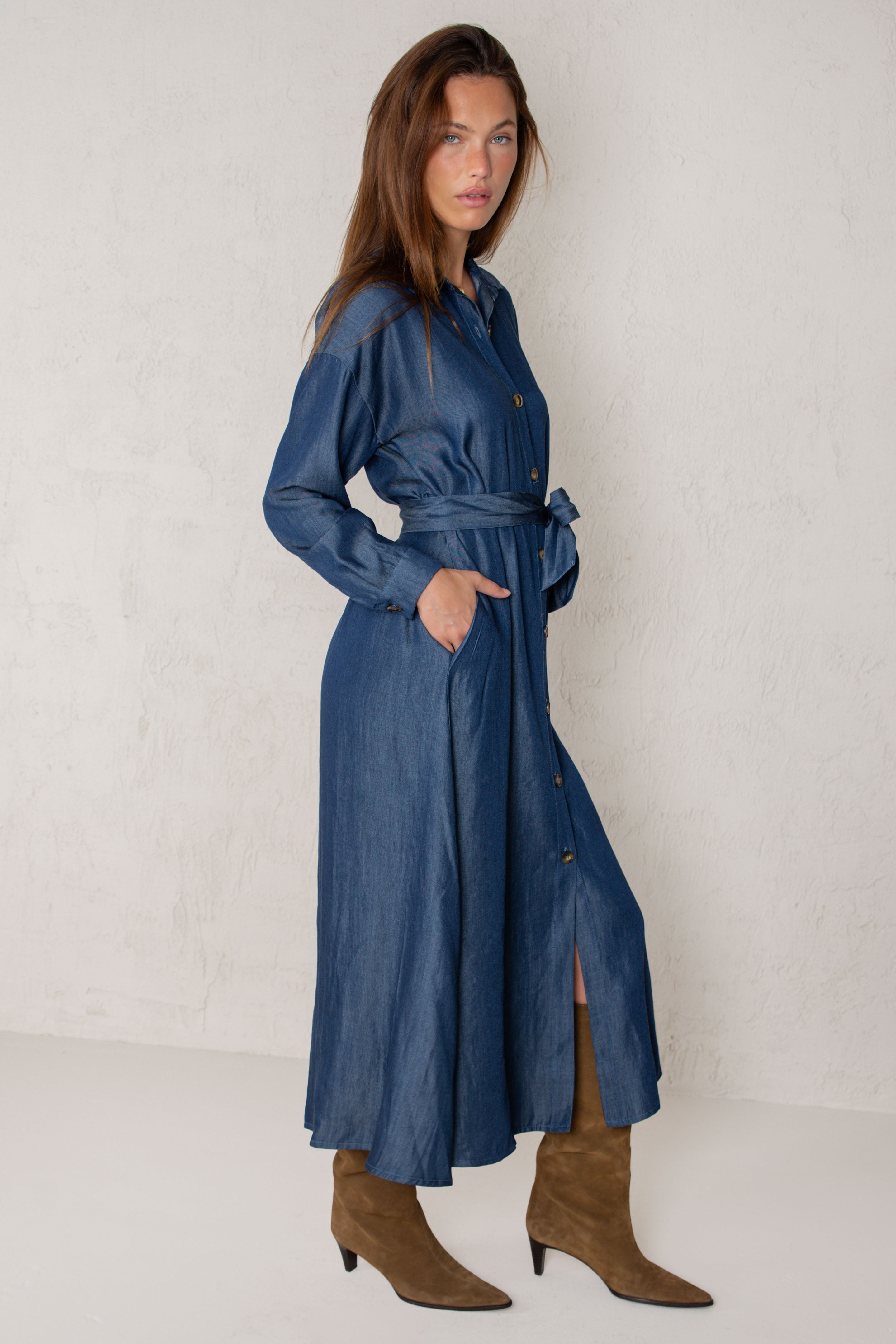 VESTIDO CAROLINA // DENIM OSCURO