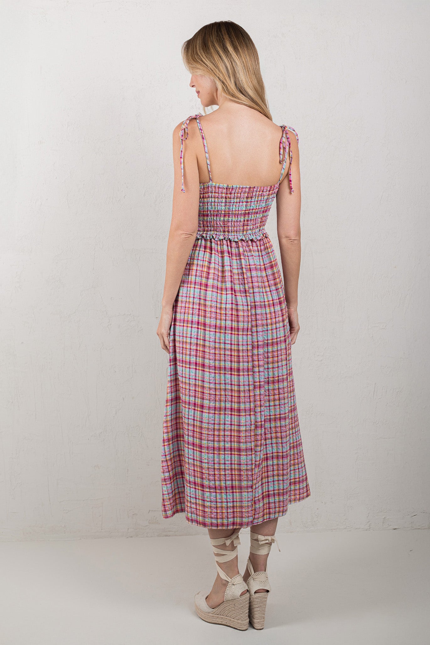VESTIDO ALEJANDRA // TARTÁN ROSA