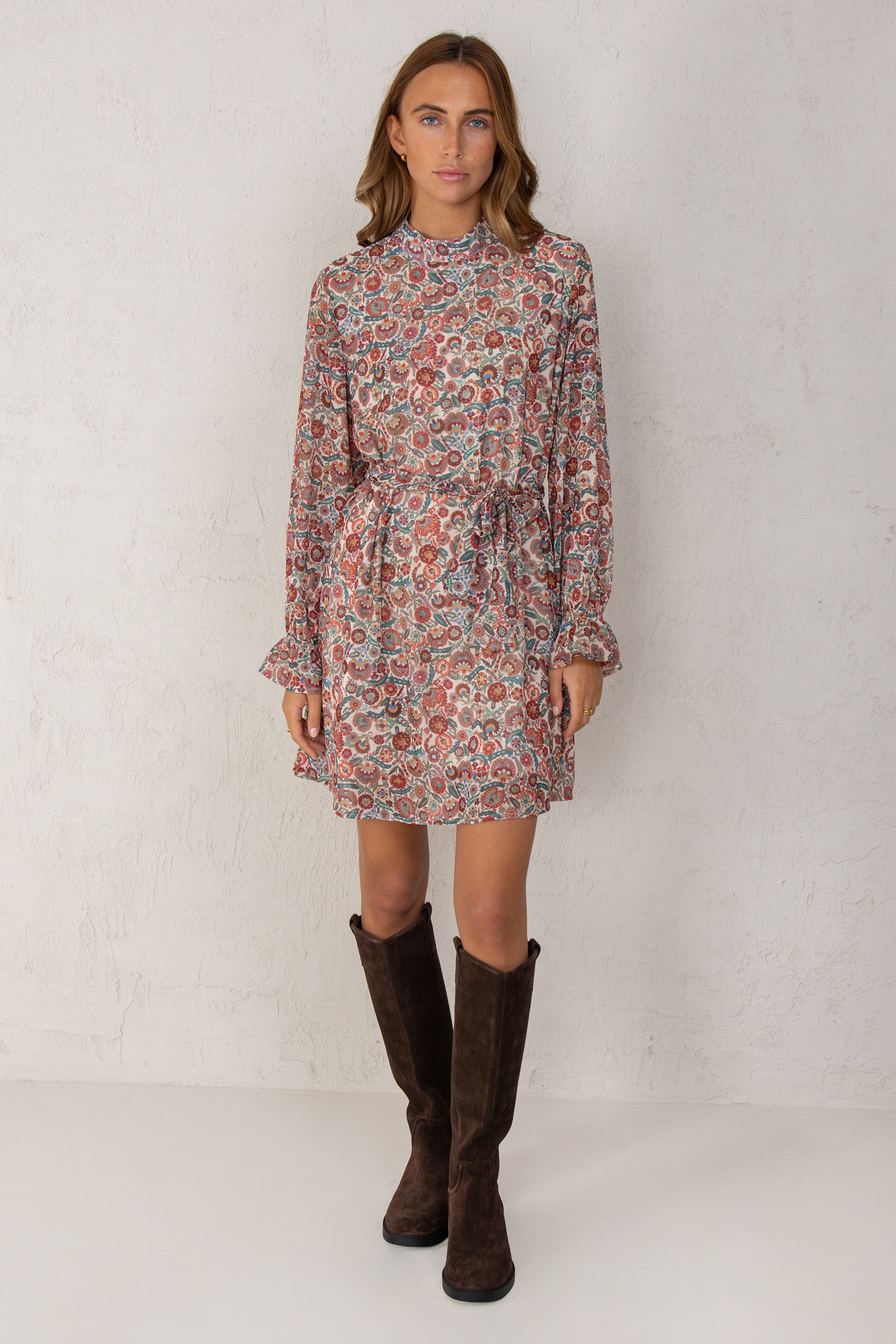 VESTIDO BETTINA // ESTAMPADO GRANATE