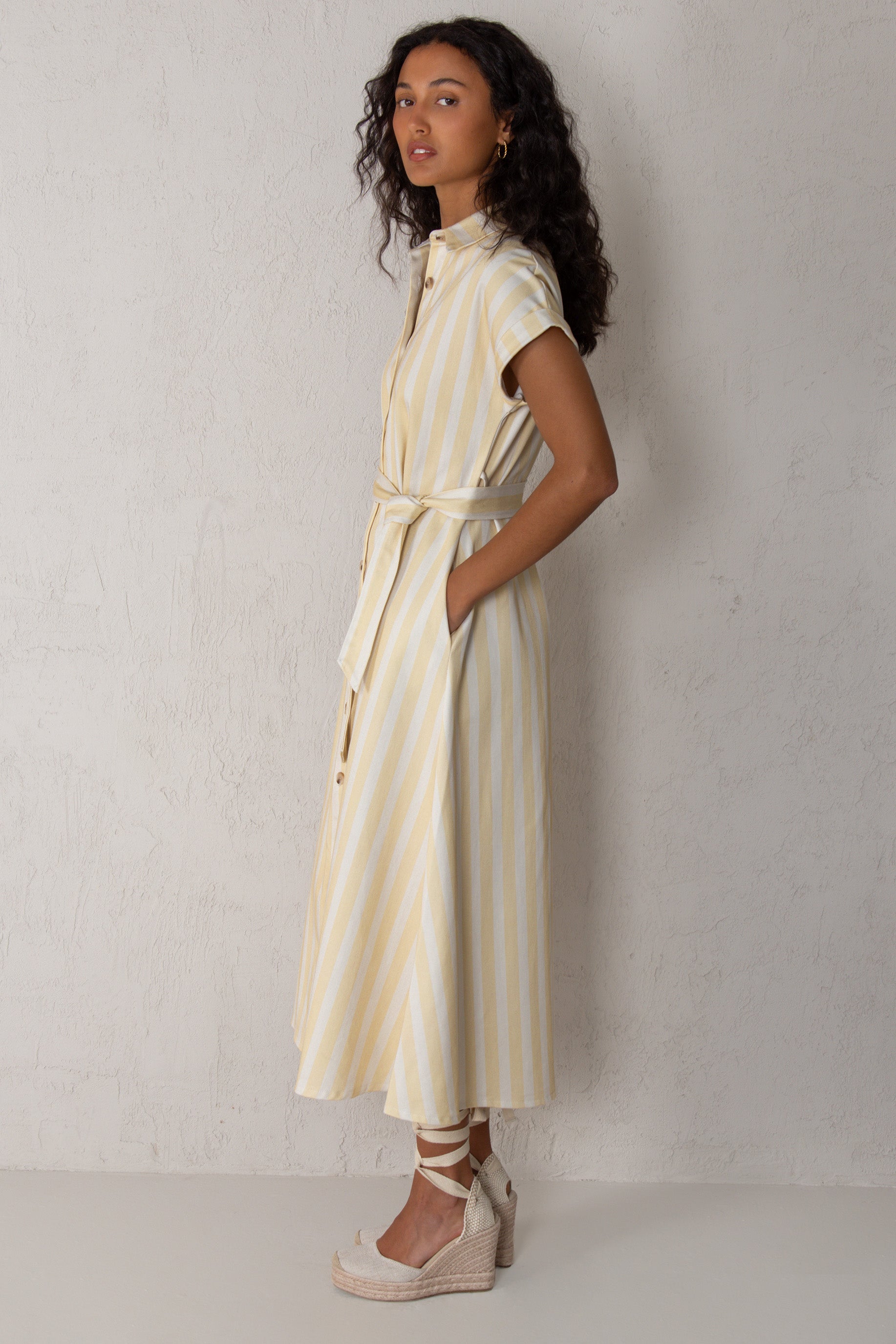 VESTIDO CAROL // RAYAS AMARILLO