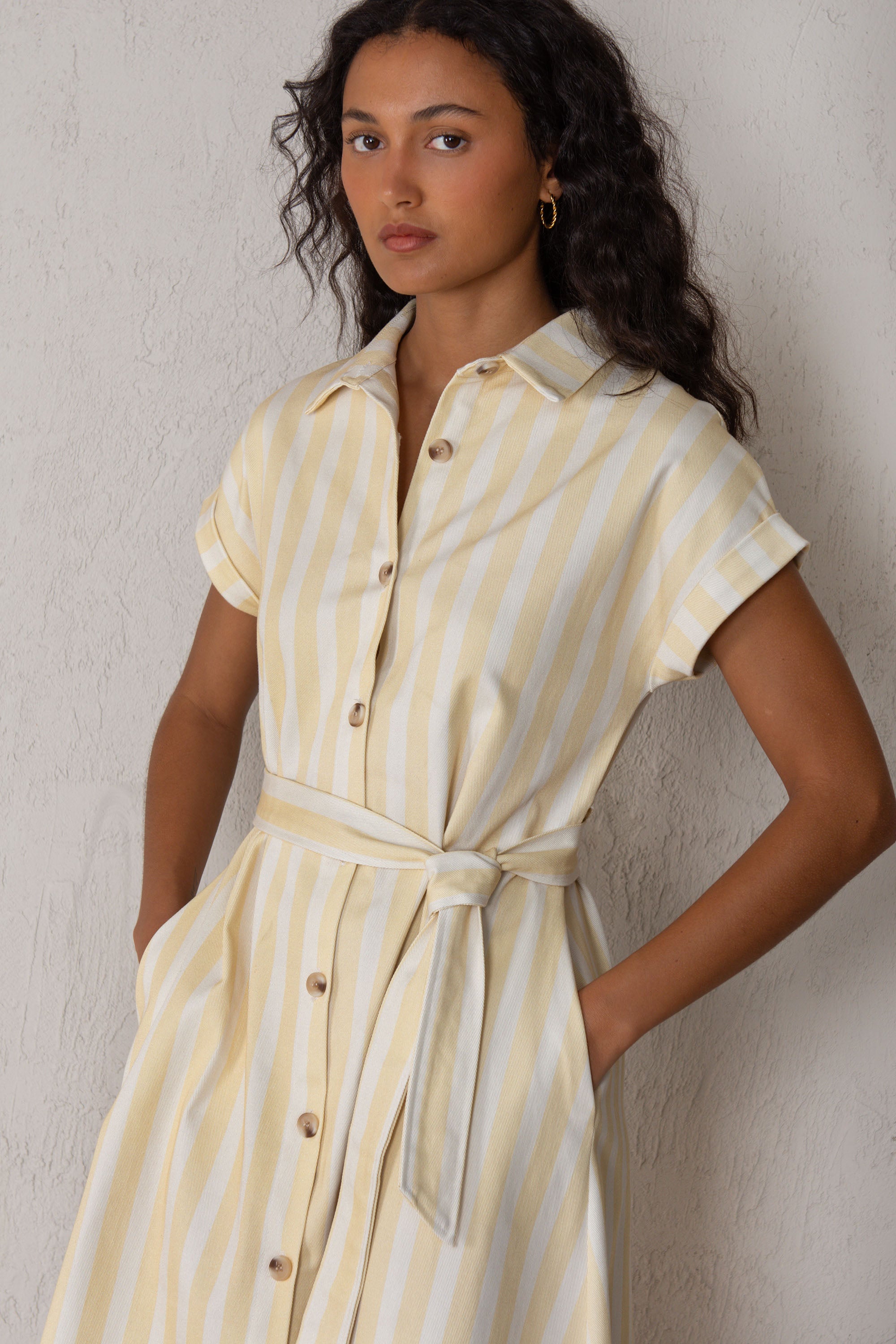 VESTIDO CAROL // RAYAS AMARILLO
