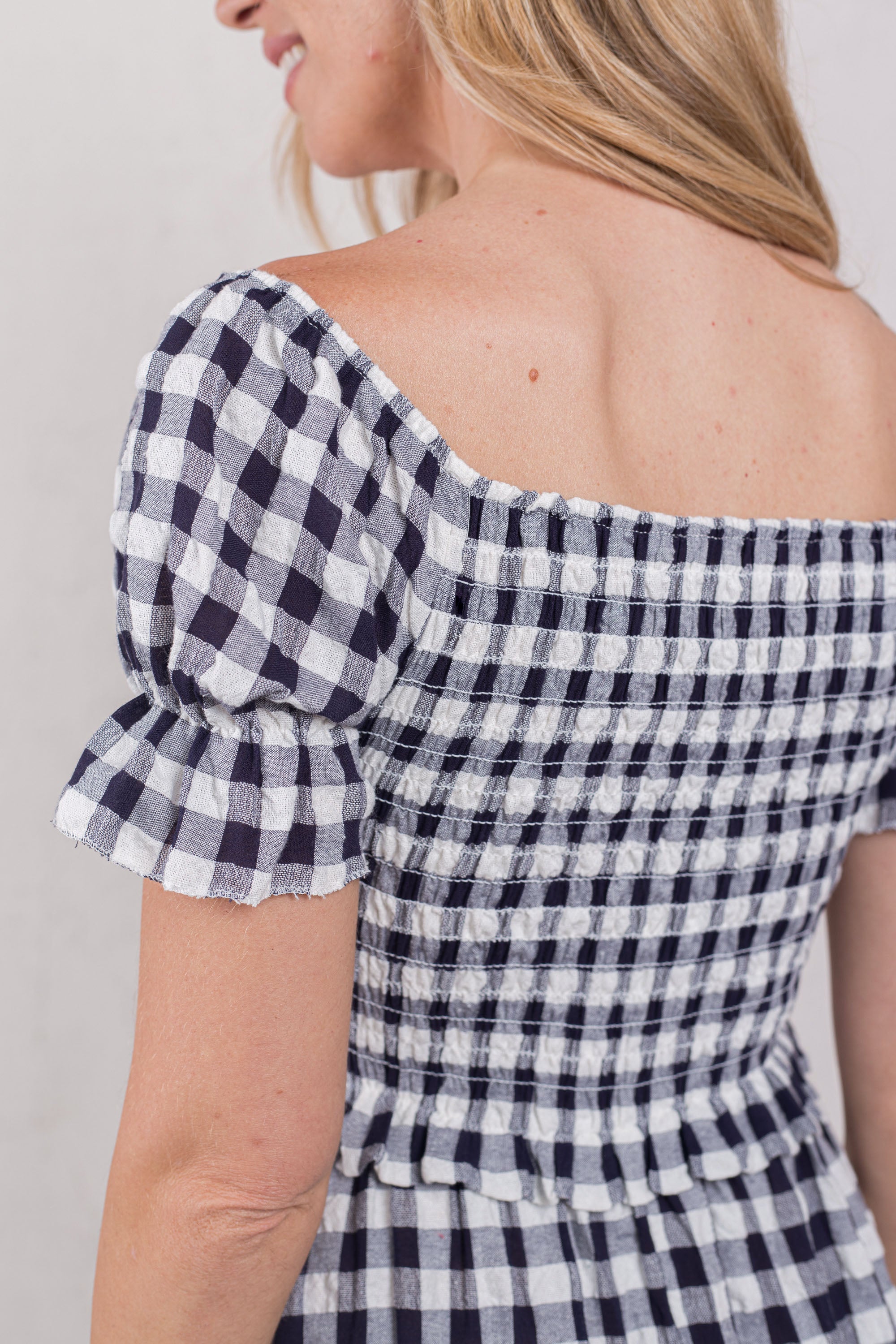 VESTIDO CATALINA // CUADROS NAVY