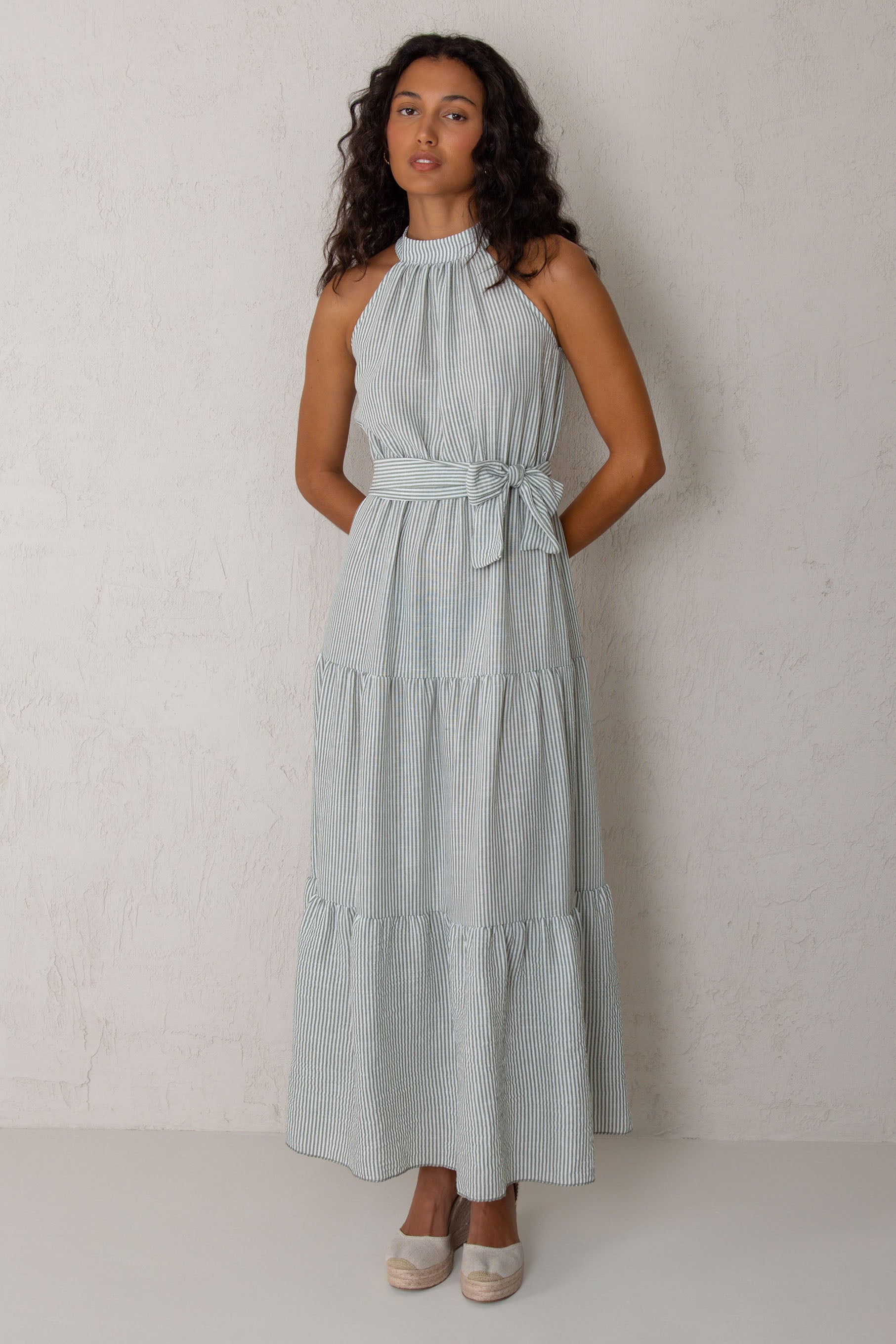 VESTIDO DALIA // RAYAS VERDE