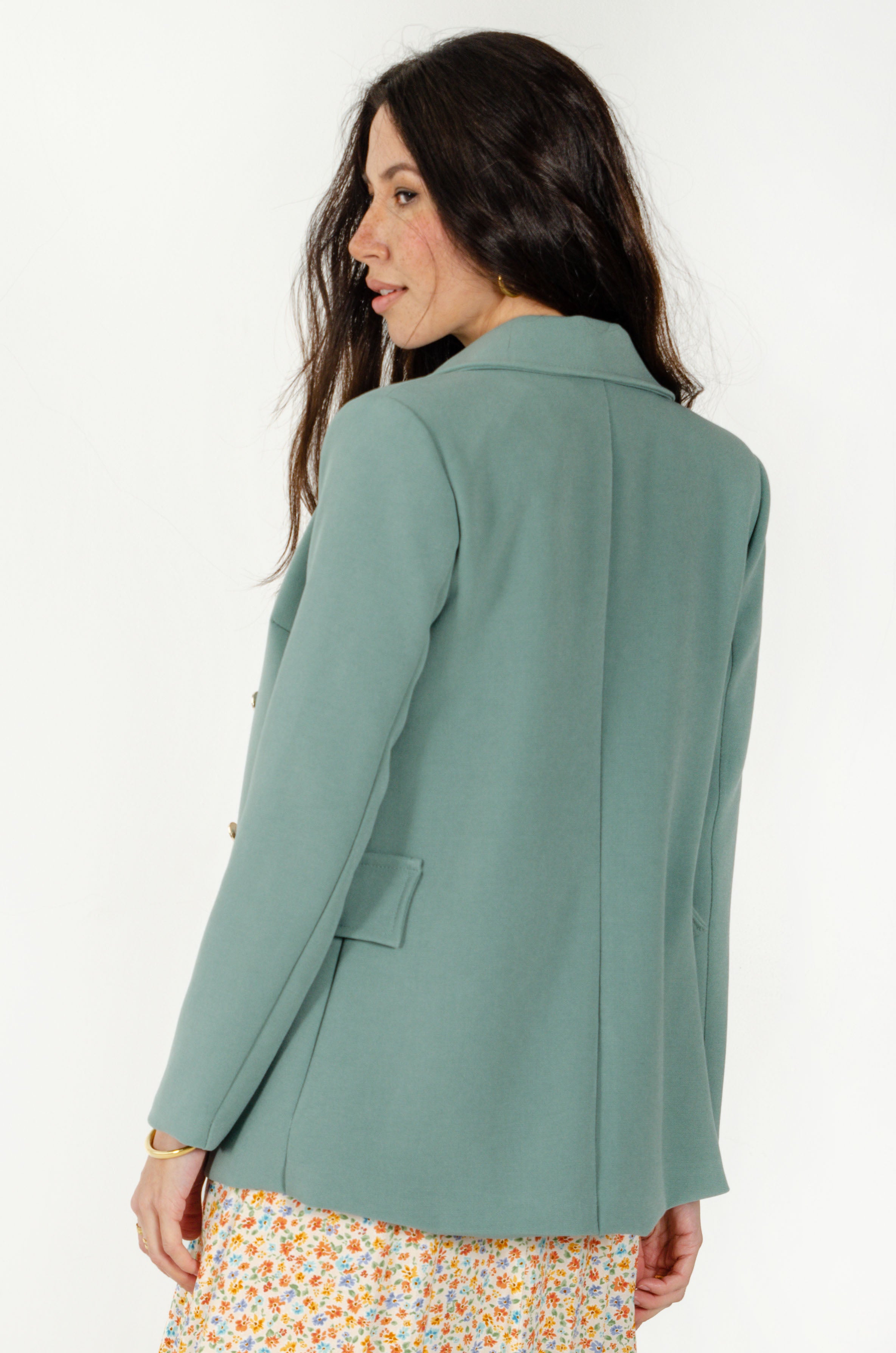 CARMEN BLAZER // WATER GREEN