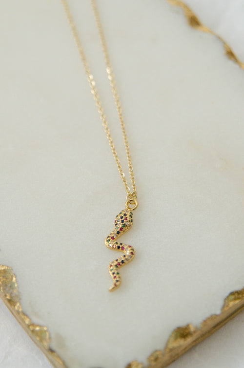 COLORED SNAKE NECKLACE image 1