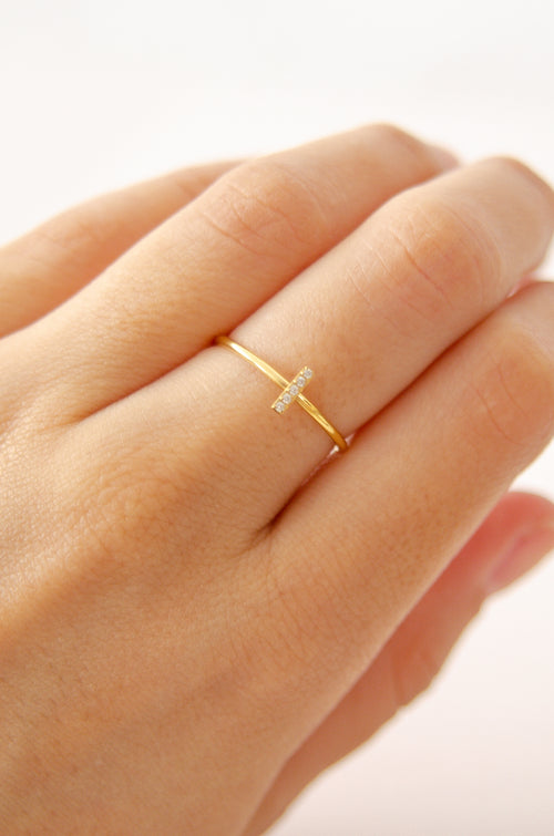 MINIMAL SPARKLE RING image 1