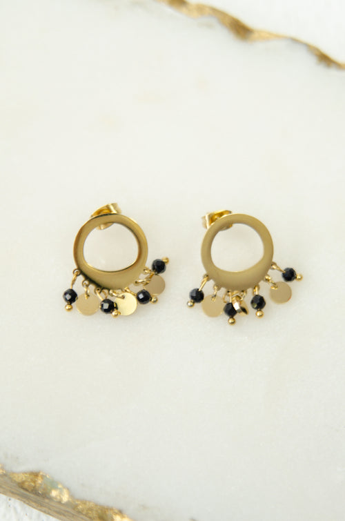 BLACK DRIP EARRINGS image 1